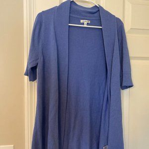 Long Blue Cardigan short sleeve